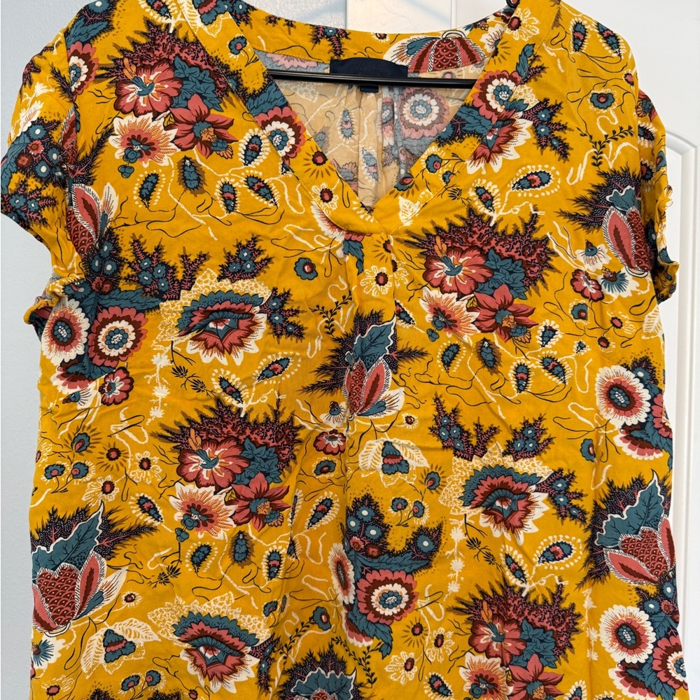 Floral Yellow Women's Top